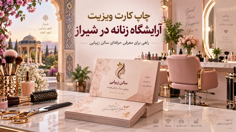 چاپ کارت ویزیت آرایشگاه زنانه در شیراز؛ راهی برای معرفی حرفه‌ای سالن زیبایی
