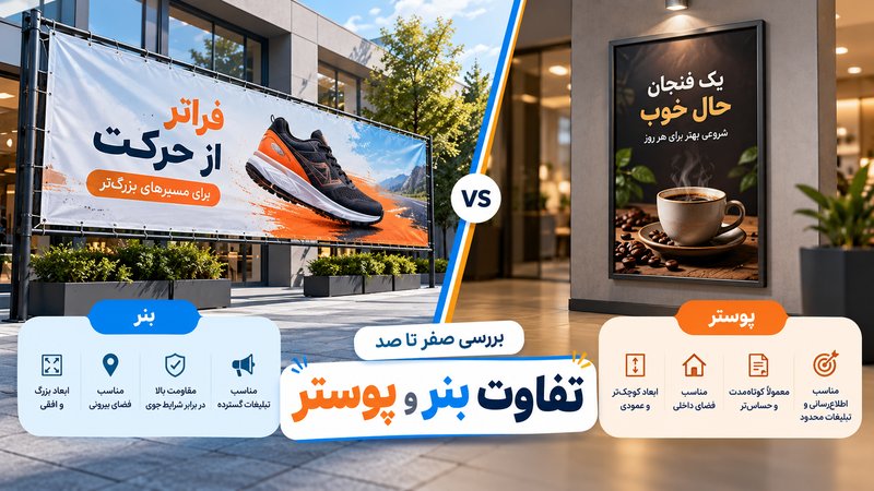 بررسی صفر تا صد تفاوت بنر و پوستر
