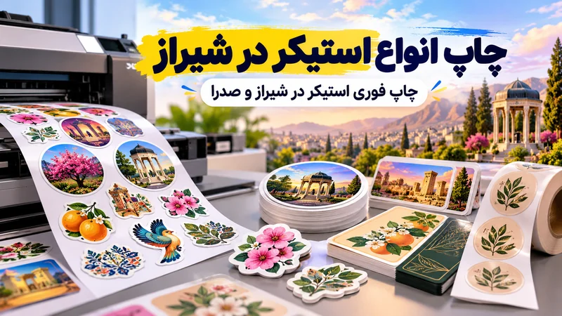چاپ انواع استیکر در شیراز | چاپ فوری استیکر در شیراز و صدرا